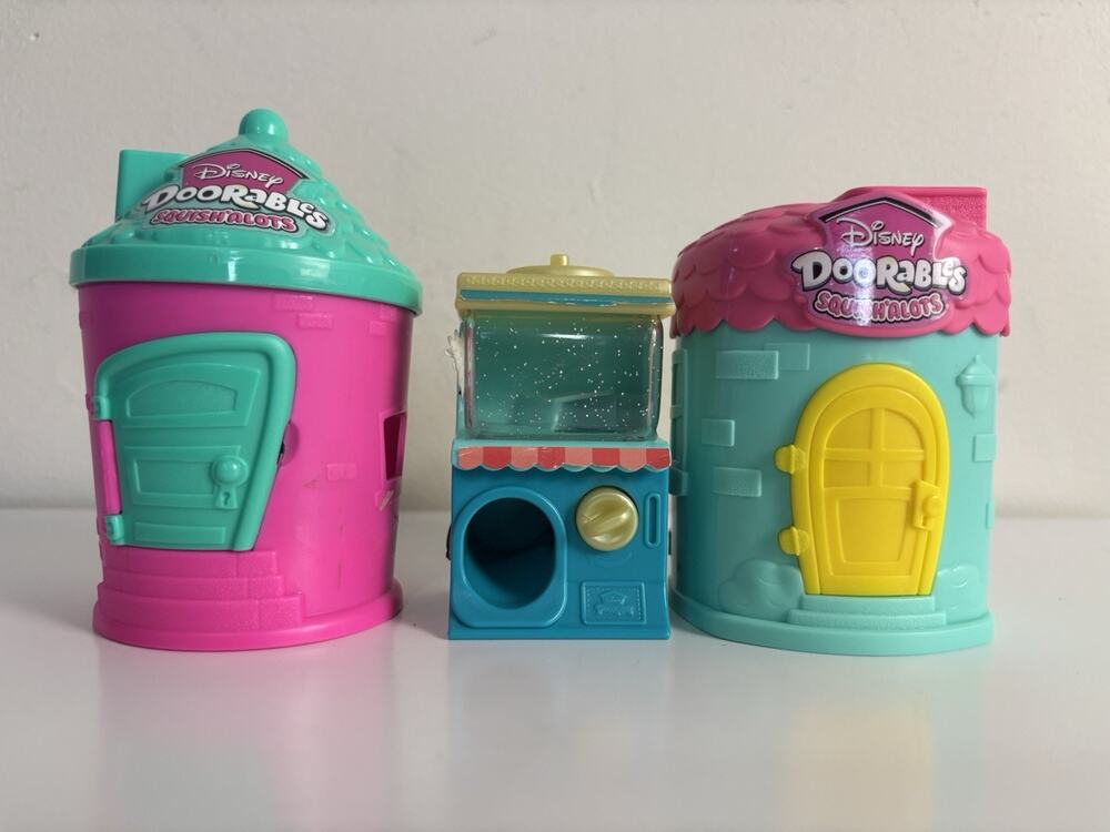 Disney Doorables Squish’Alots Capsule House Gumball Machine Lot of 3 EMPTY